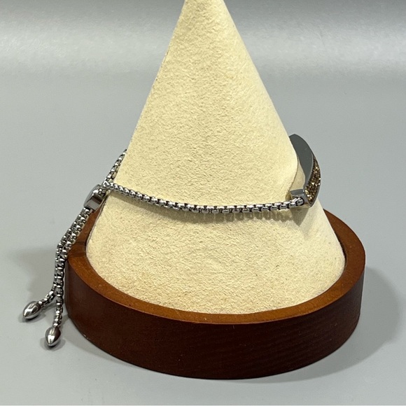 JMC Crystal Bar Slider Bracelet Adjustable Slide Closure For The Perfect Fit - Picture 3 of 6